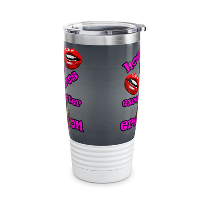 hoes b4 bros - Ringneck Tumbler, 20oz (grey-light grey)