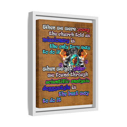 doggystyle - framed canvas art (brown papyrus)
