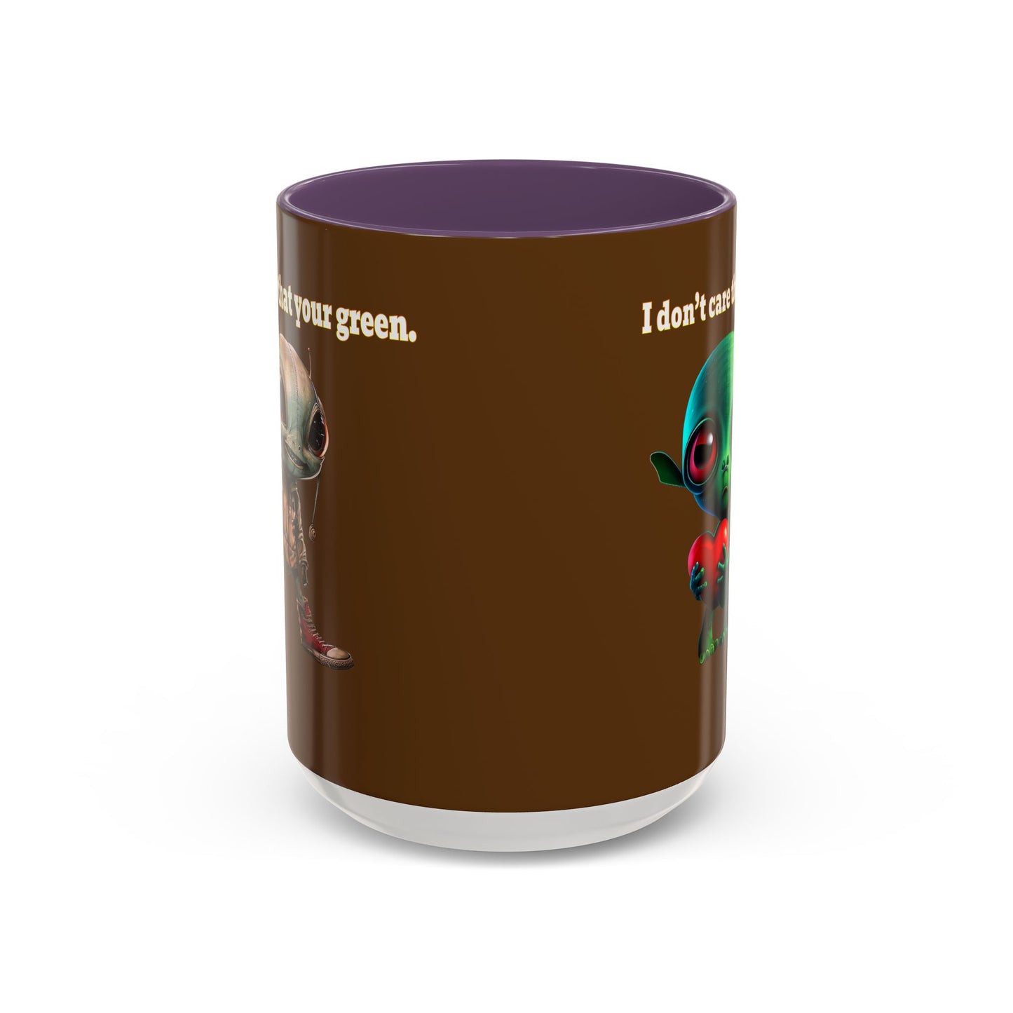 I don't care that your grey - Accent Mug (brown)