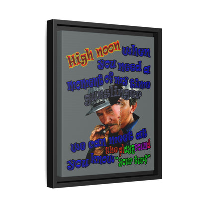 high noon - framed canvas art (dark grey)