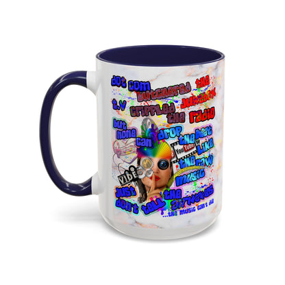 drop the beat - Accent Mug (white marble)