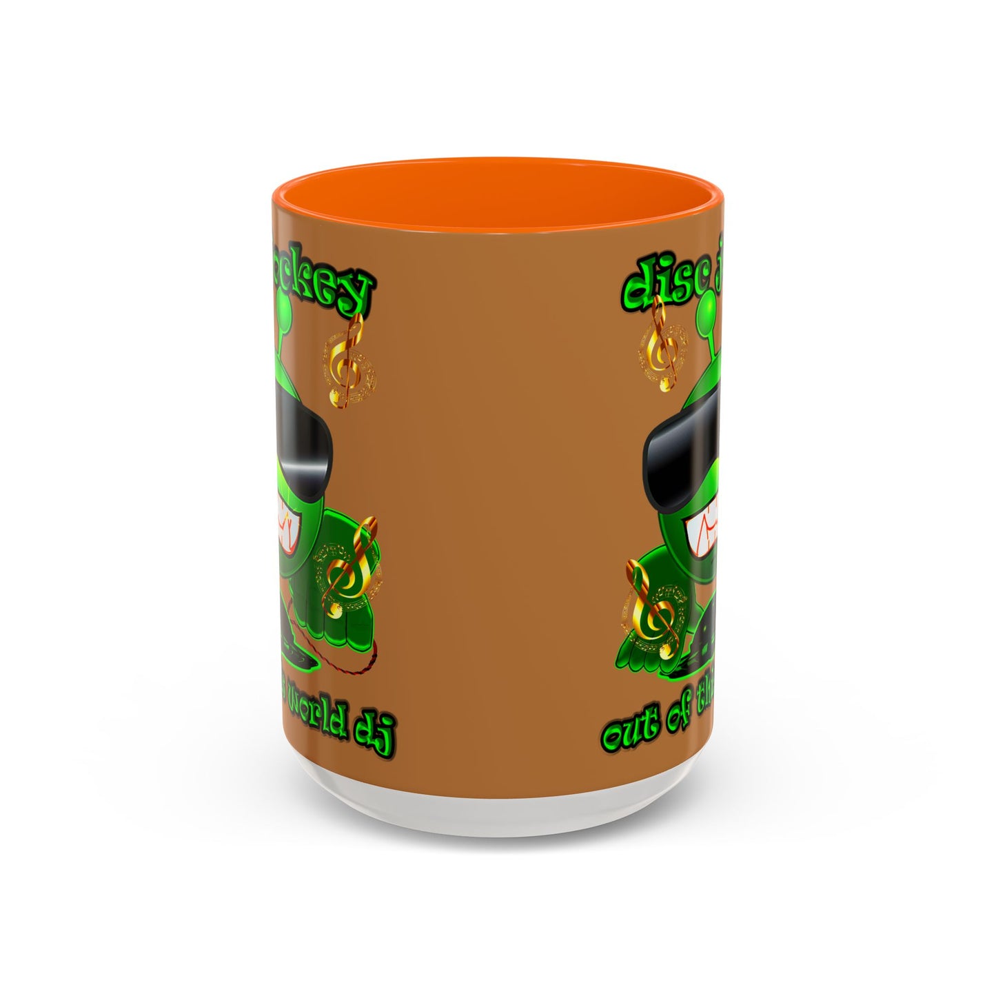 disc jockey - Accent Mug (light brown)
