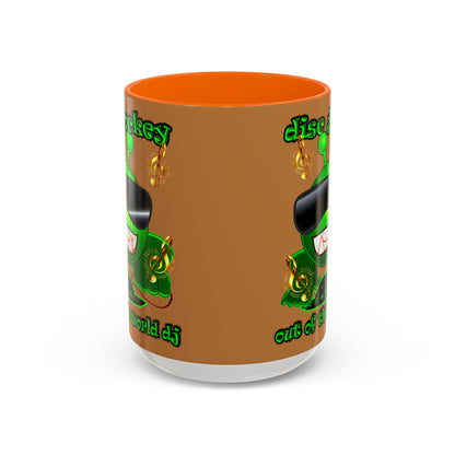 disc jockey - Accent Mug (light brown)