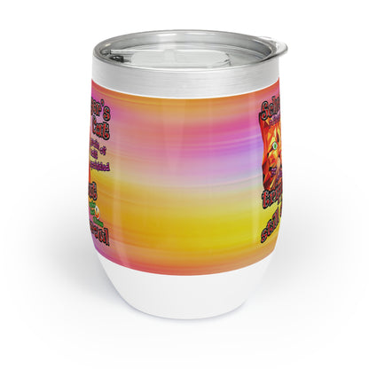 schrodinger's cat - Chill Wine Tumbler (color blur)