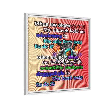 doggystyle - framed canvas art (yellow-orange wave)