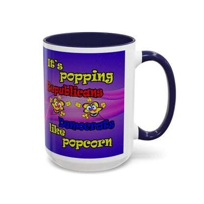 popping like popcorn - Accent Mug (purple-pink wave)