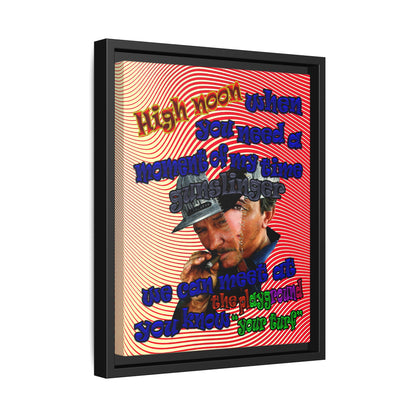 high noon - framed canvas art (yellow-orange wave)
