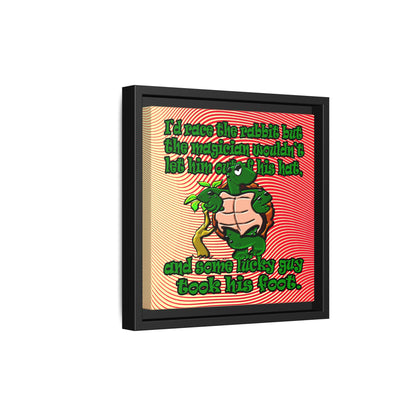 turtle race - framed canvas art (yellow-orange wave)