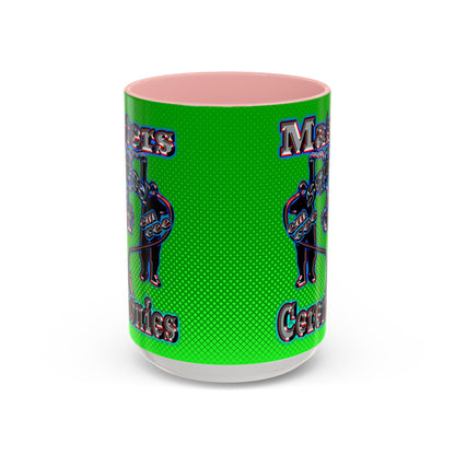 em cee squared - Accent Mug (logo green)