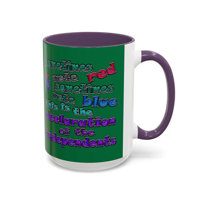 declaration of the independents - Accent Mug (dark green)