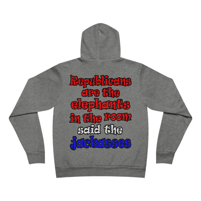 donkeys and elephants - Unisex Sponge Fleece Pullover Hoodie