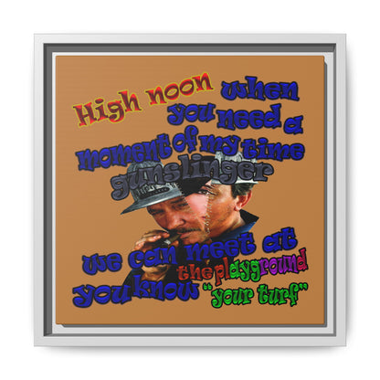 high noon - framed canvas art (light brown)