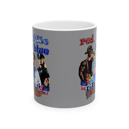 rw&b lives matter - White Mug (grey)