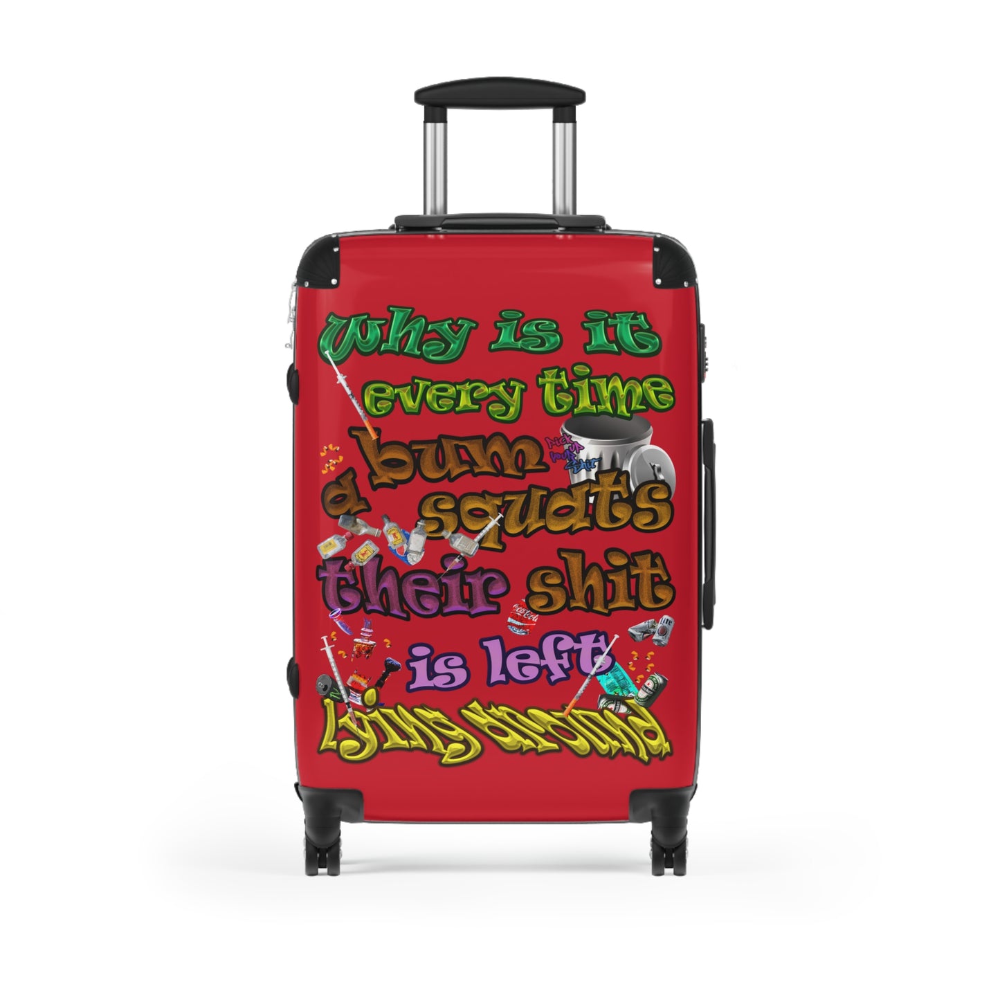 the bum's shit - Suitcase (dark red)
