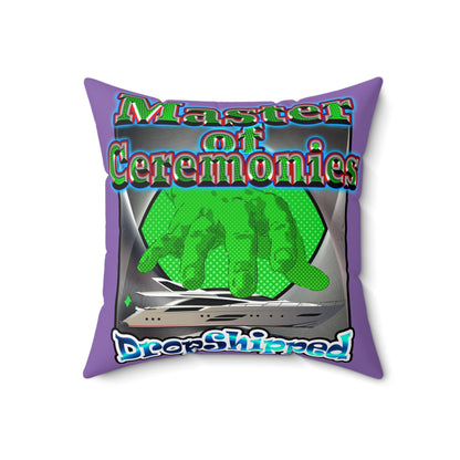 logo - Spun Polyester Square Pillow - (light purple)