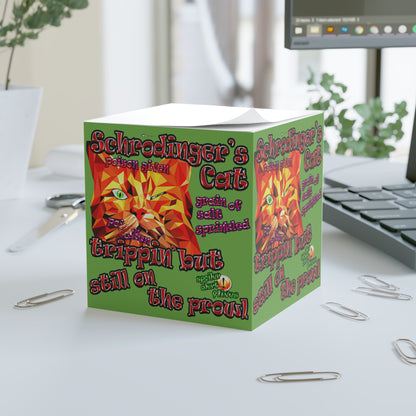 schrodinger's cat - note cube (green)