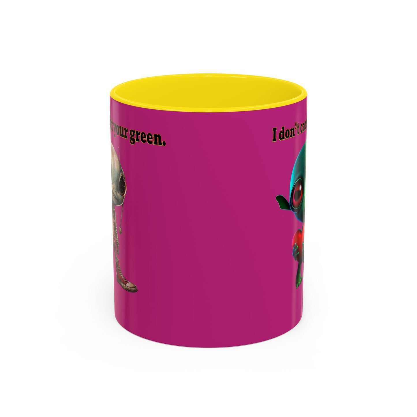 I don't care that your grey - Accent Mug (pink)