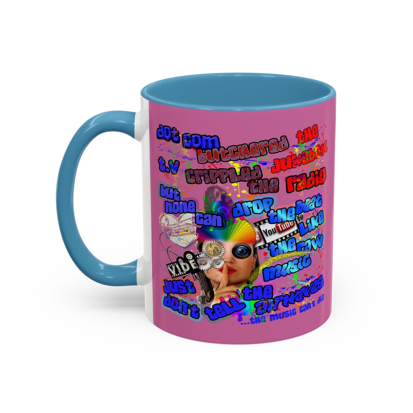 drop the beat - Accent Mug (light pink)