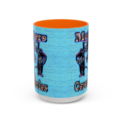em cee squared - Accent Mug (faded dark blue)