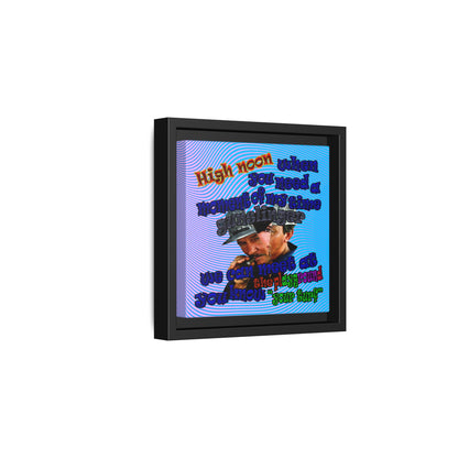 high noon - framed canvas art (light blue-purple wave)