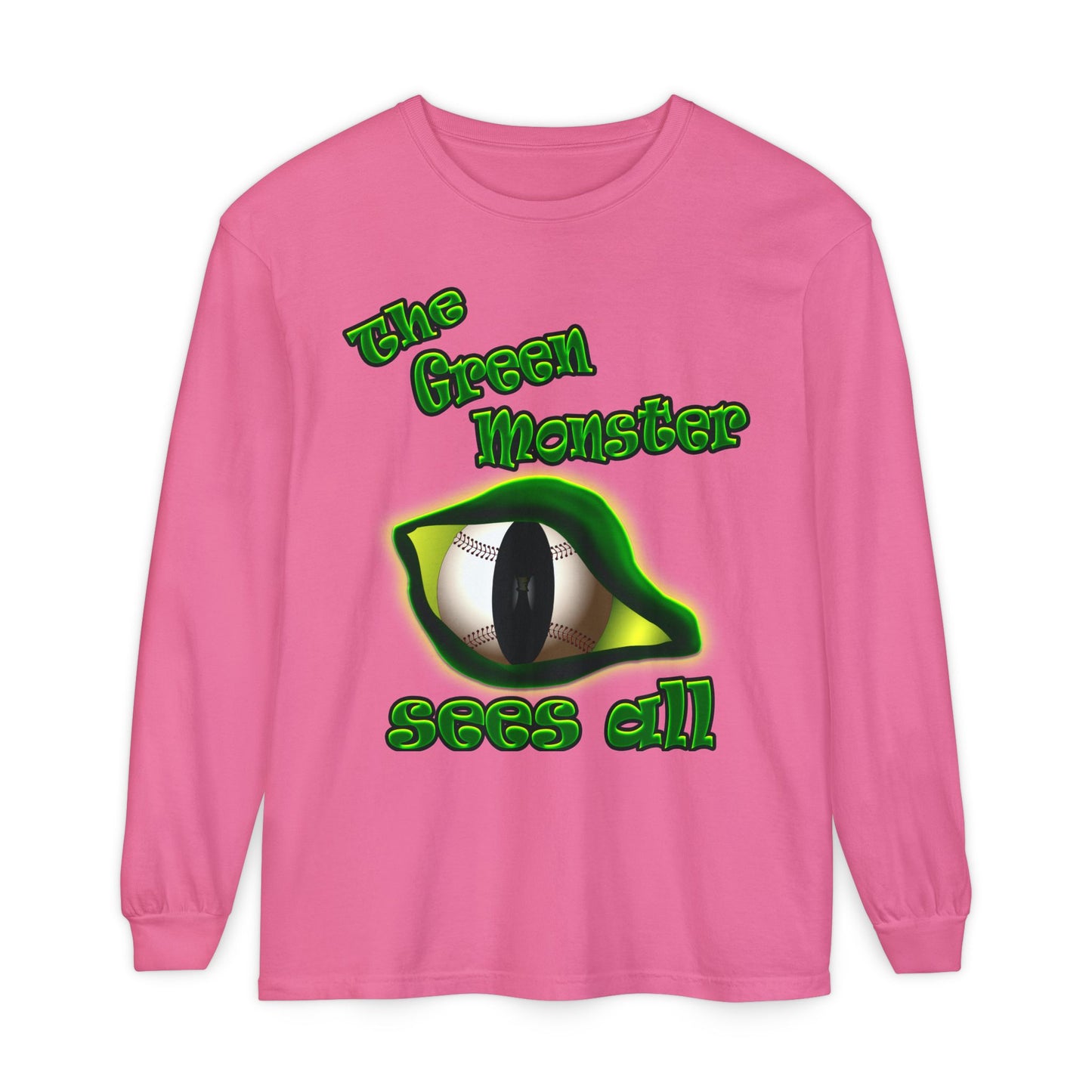 green monster - Unisex Garment-dyed Long Sleeve T-Shirt