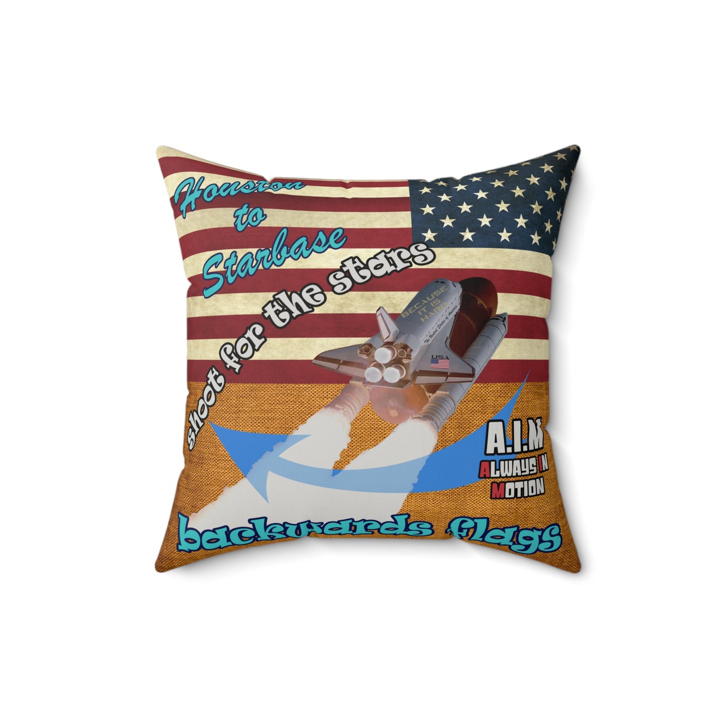 shoot for the stars - Faux Suede Square Pillow - (dichromatic brown papyrus)