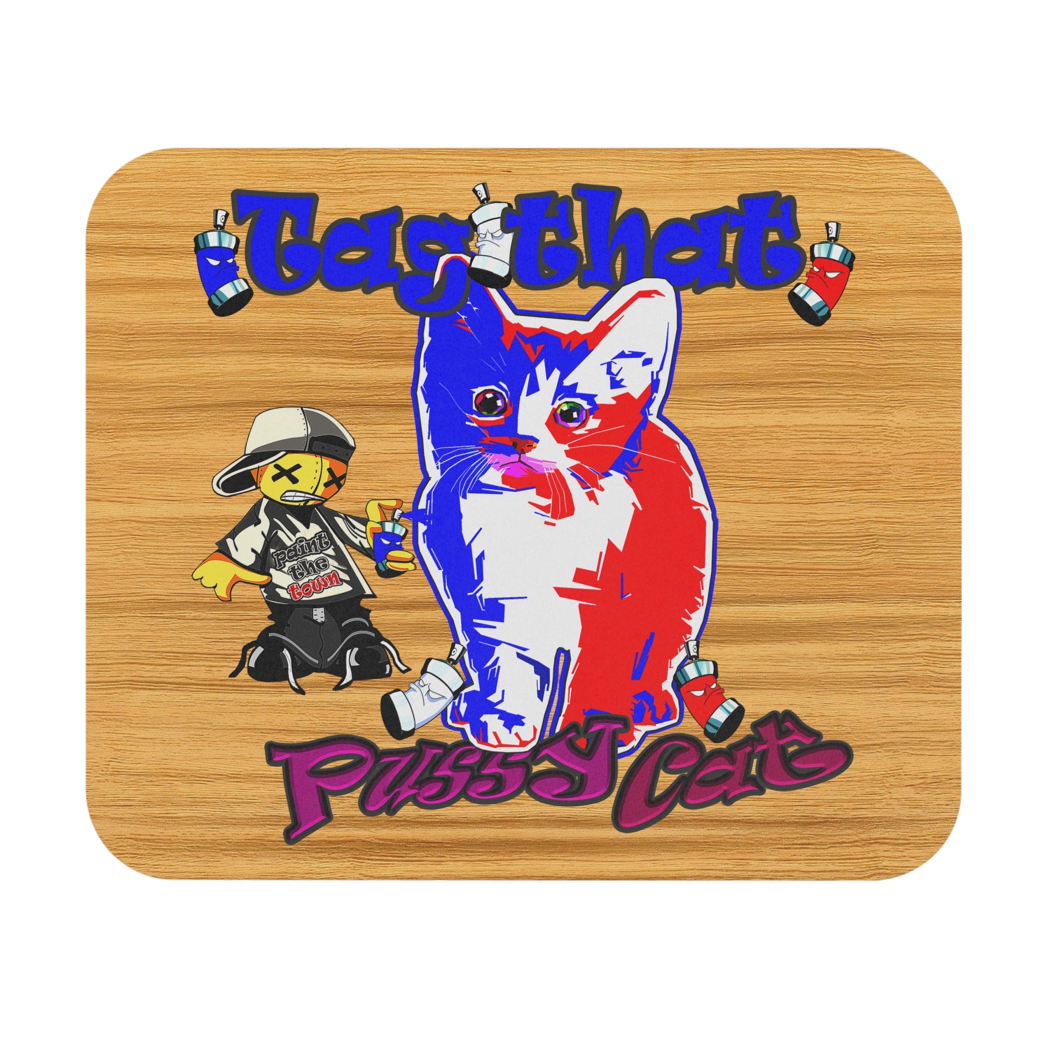 tag that - Mouse Pad (Rectangle) (butterscotch wood finish)