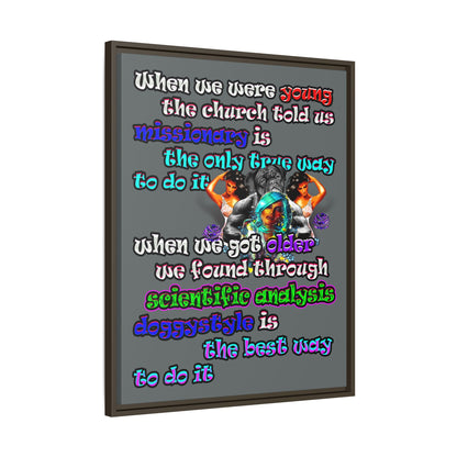 doggystyle - framed canvas art (dark grey)