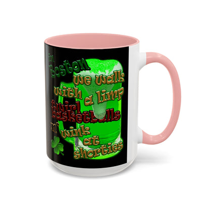 celtics logo - Accent Mug (black)
