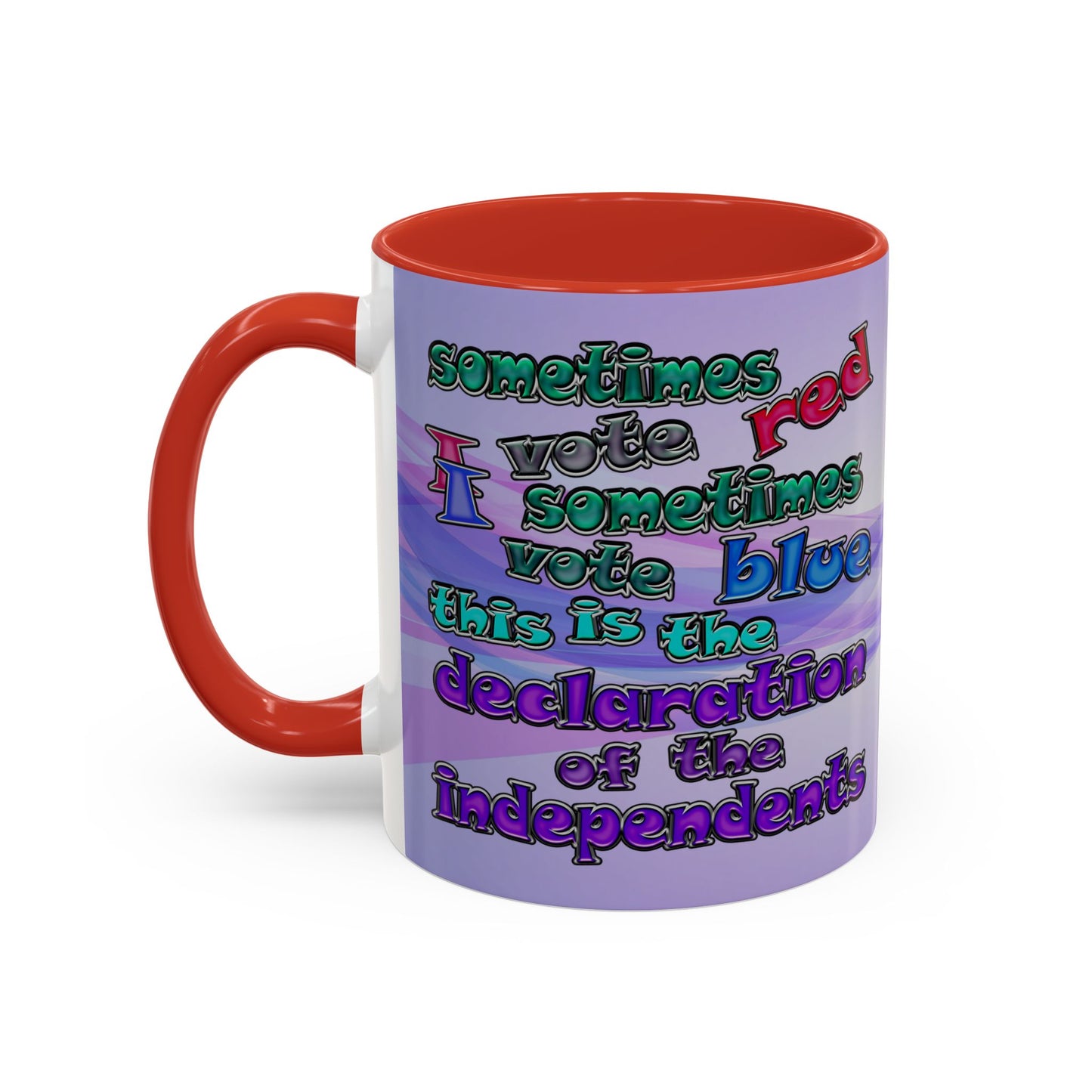 declaration of the independents - Accent Mug (light blue-pink wave)
