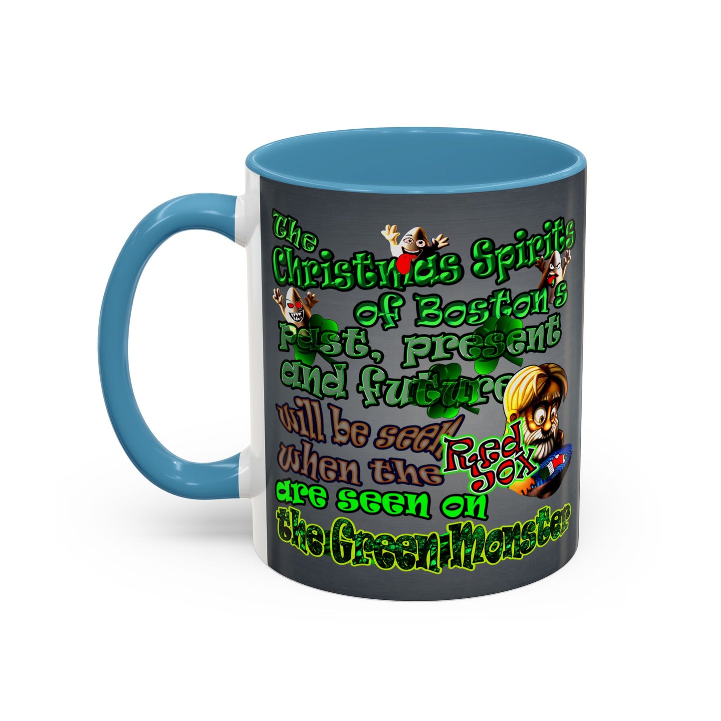 christmas spirits of boston - Accent Mug (grey-light grey)