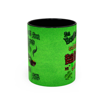 celtics logo - Accent Mug (green turf)