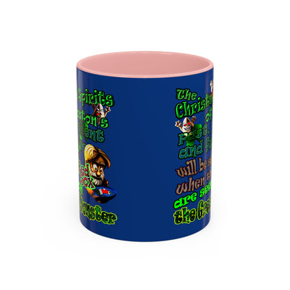 christmas spirits of boston - Accent Mug (dark blue)