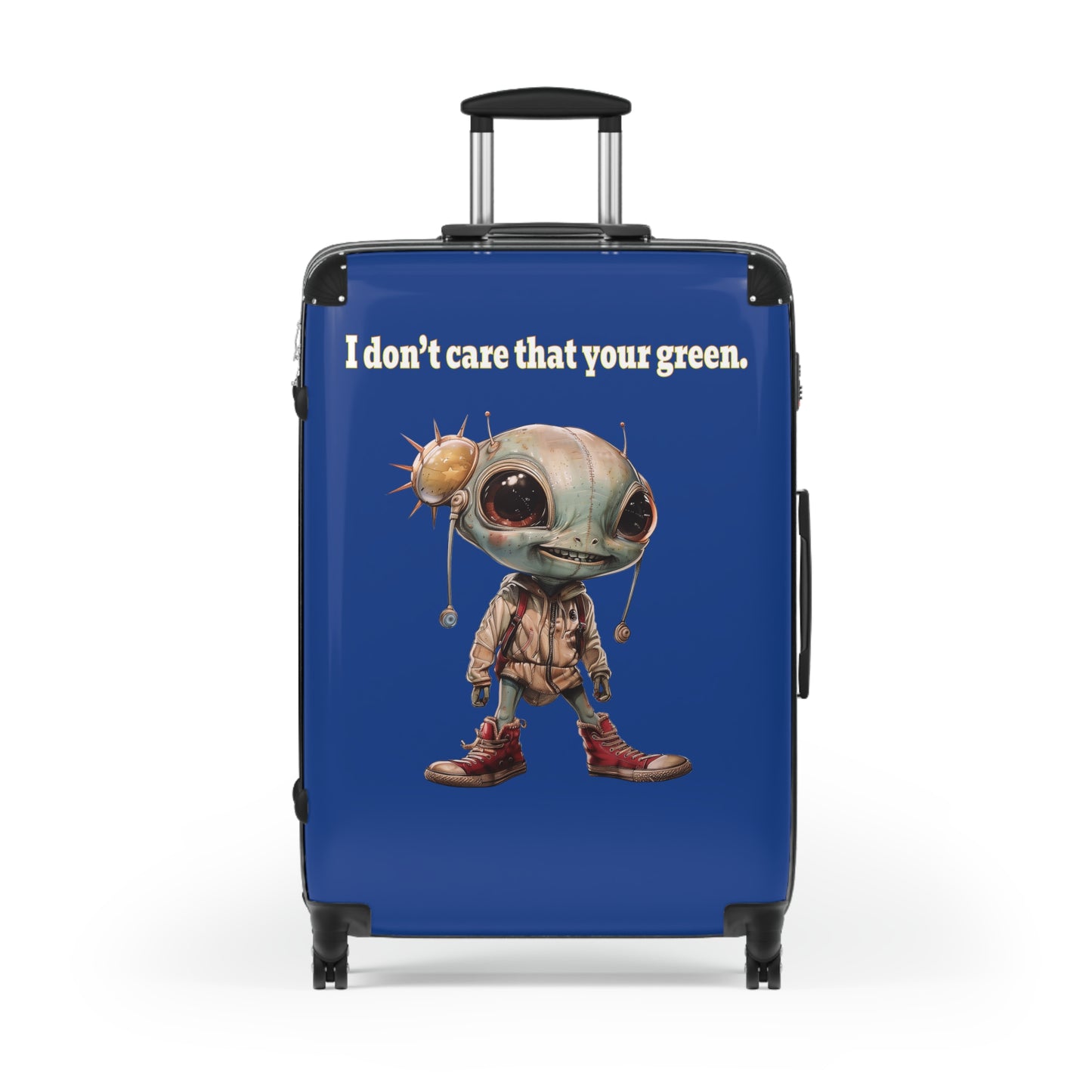 I don't care that your green - Suitcase (dark blue)