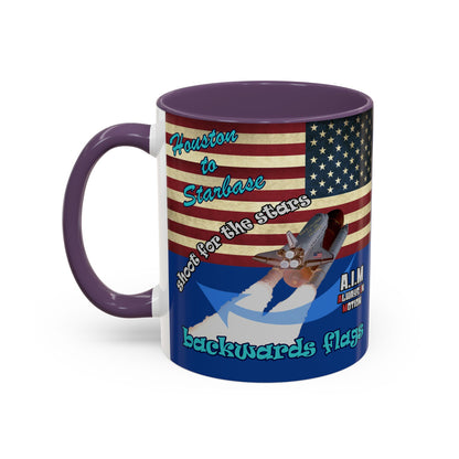 shoot for the stars - Accent Mug (dark blue)