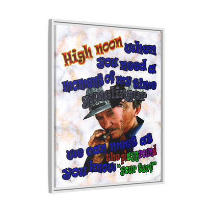 high noon - framed canvas art (white marble)