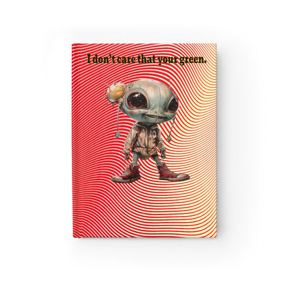 I don't care that your green - journal-lined (yellow-orange wave)