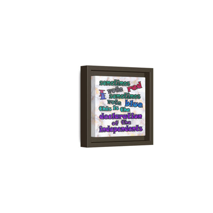 declaration of the independents - framed canvas art (white marble)