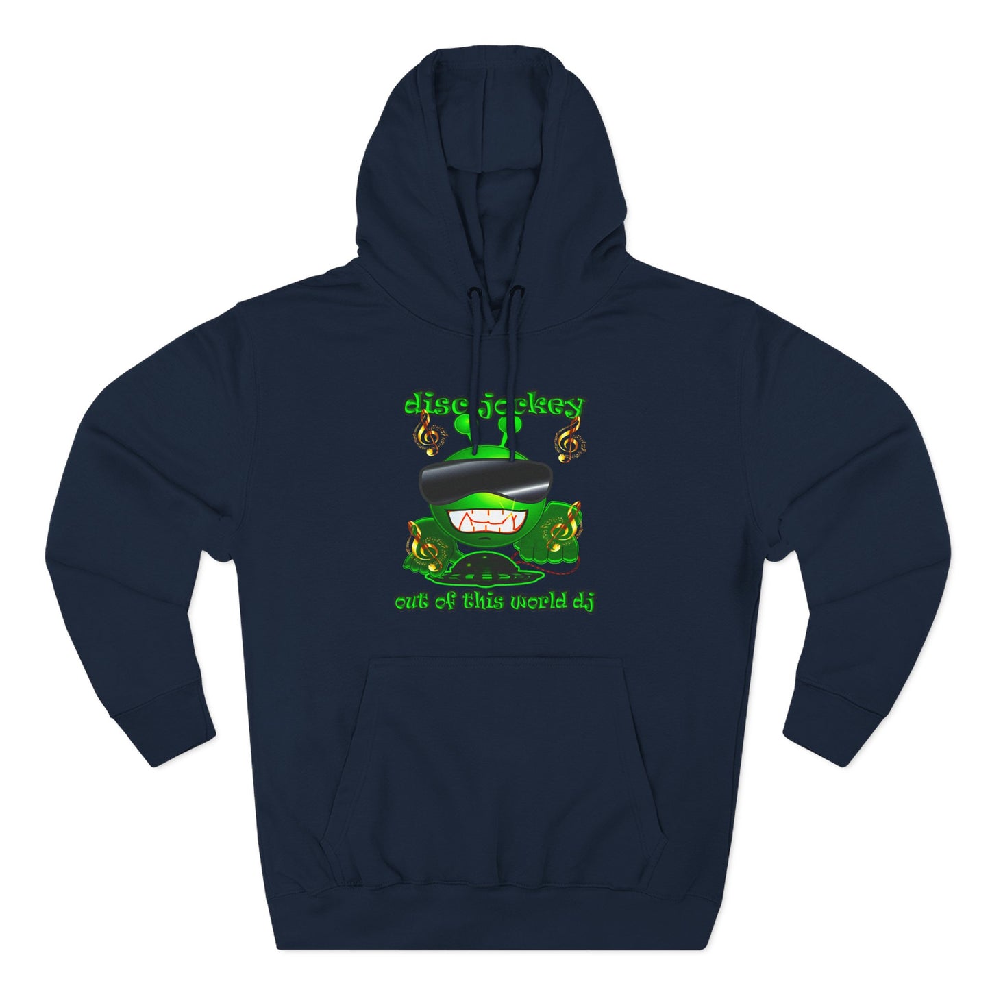 disc jockey - Three-Panel Fleece Hoodie