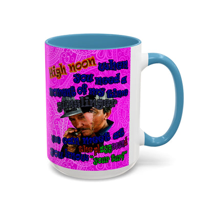 high noon - Accent Mug (pink swirl)