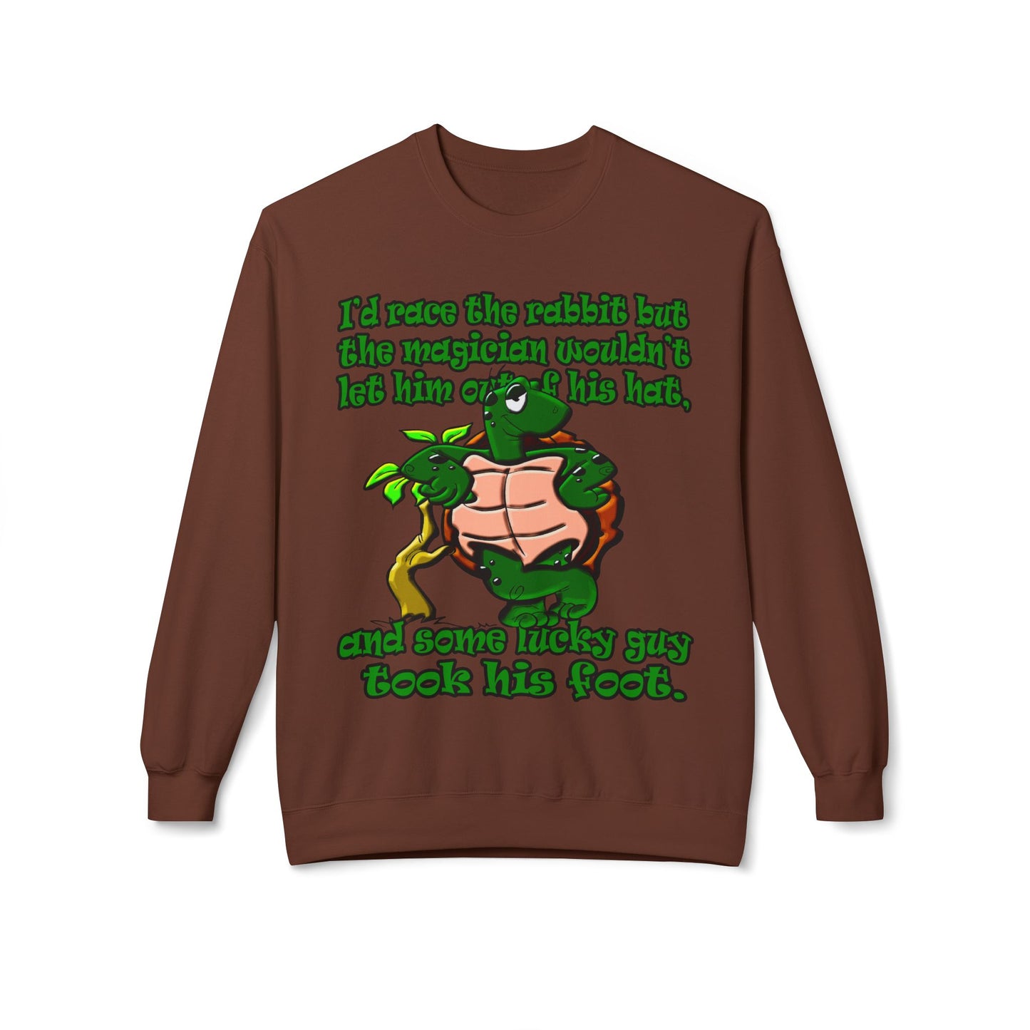 turtle race - Unisex Midweight Softstyle Fleece Crewneck Sweatshirt