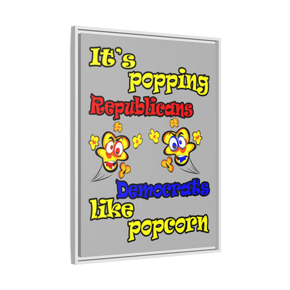 popping like popcorn - framed canvas art (light grey)