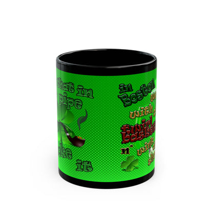 celtics logo - Black Mug (logo green)