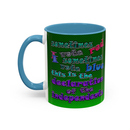 declaration of the independents - Accent Mug (logo green)
