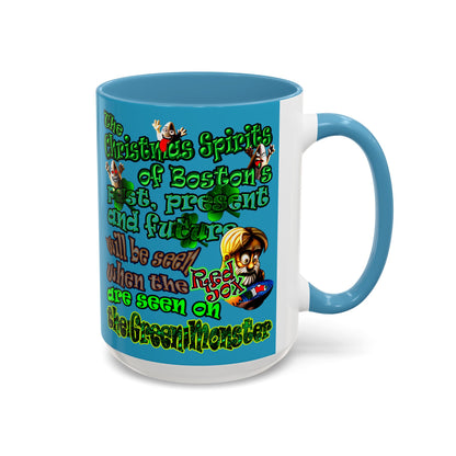 christmas spirits of boston - Accent Mug (turquoise)