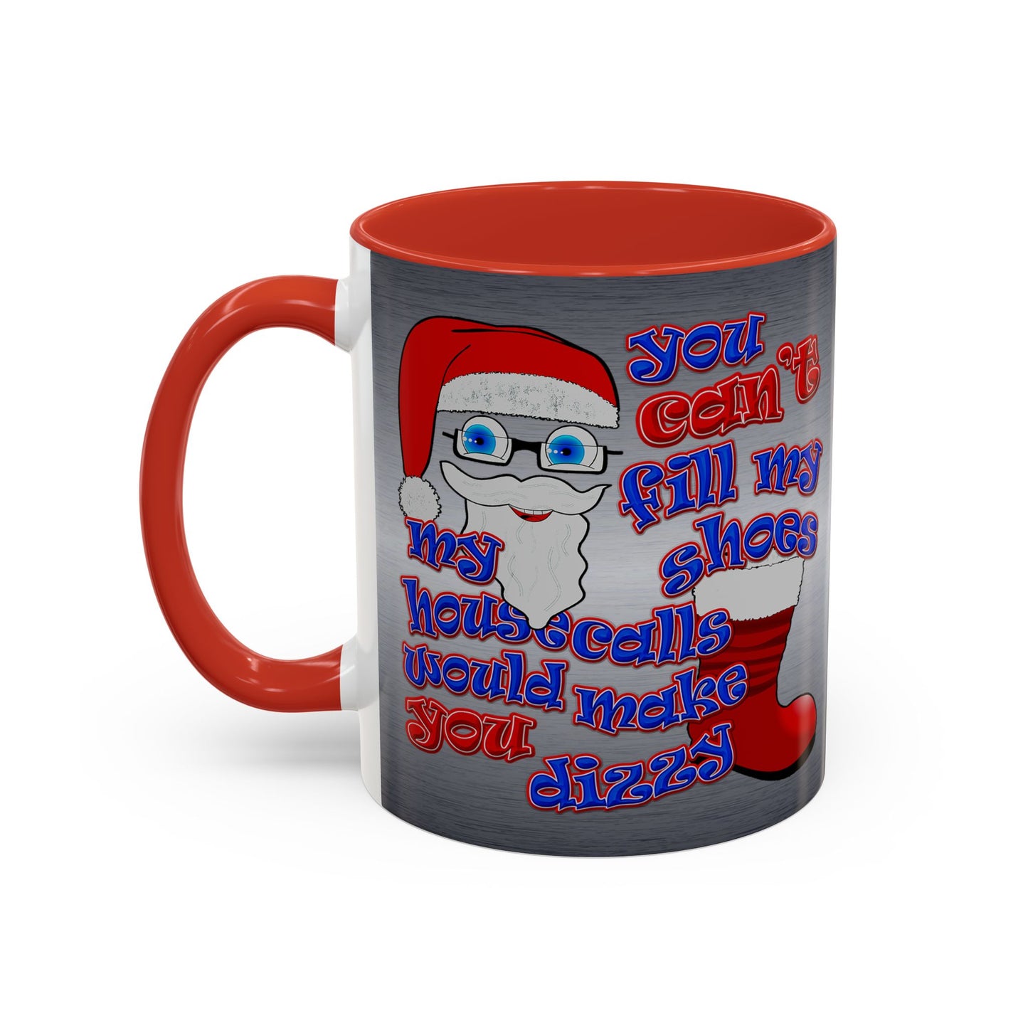 santa's shoes - Accent Mug (brushed nickel)