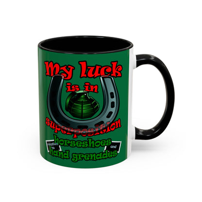 my luck - Accent Mug (dark green)