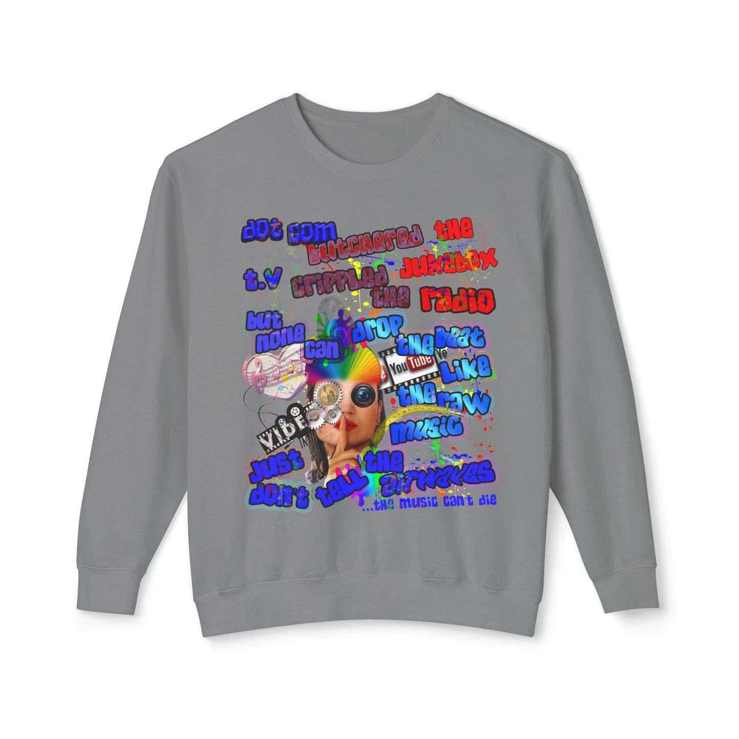 drop the beat - Unisex Lightweight Crewneck Sweatshirt