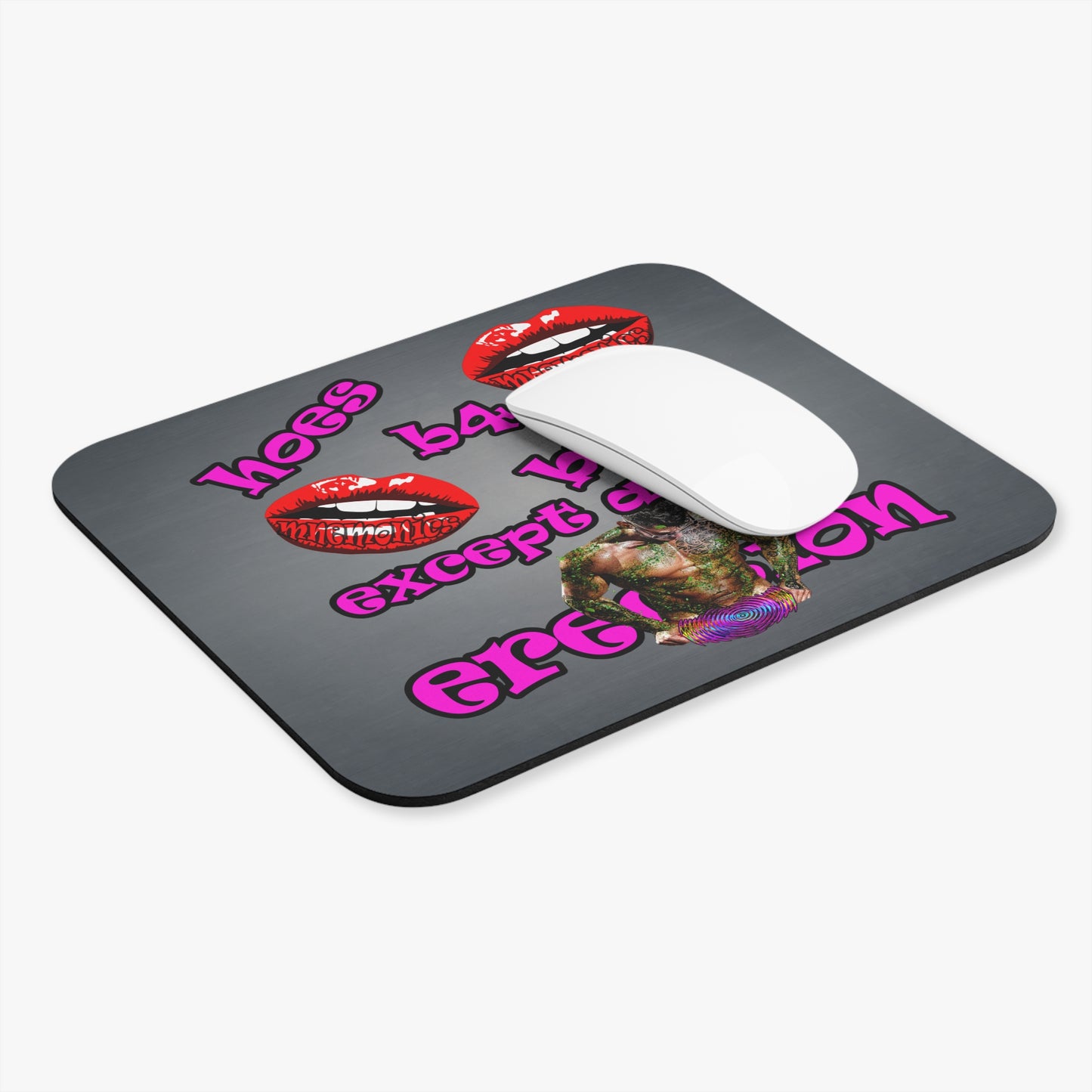 hoes b4 bros - Mouse Pad (Rectangle) (grey-light grey)
