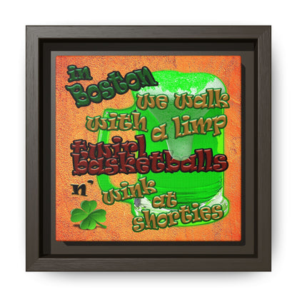 celtics logo - framed canvas art (burnt orange)